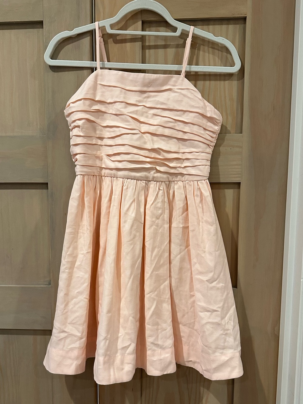GB girls Peach Ruffle Bodice Spaghetti Strap Party Dress